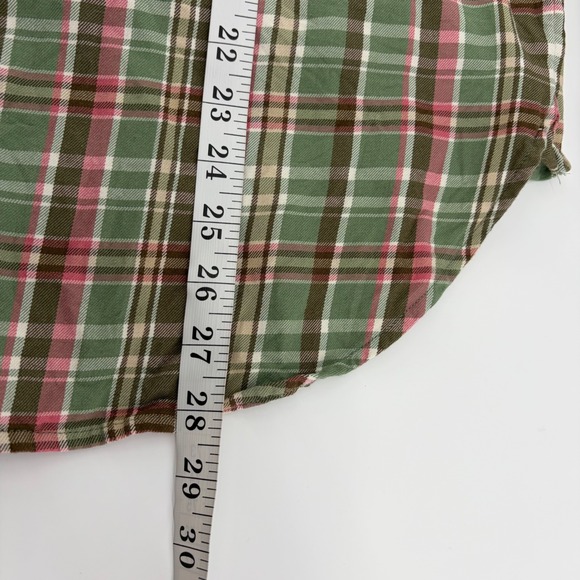 Lauren Ralph Lauren Women Green Pink Plaid Button Down Shirt Size L - Picture 6 of 6